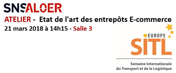 SNS ALOER Atelier Etat de l'Art des entrepôts E-commerce